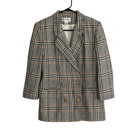 Norton McNaughton Jackets & Blazers - Vintage Norton McNaughton Blazer Sz 6 Wool Plaid Double Breasted Jacket